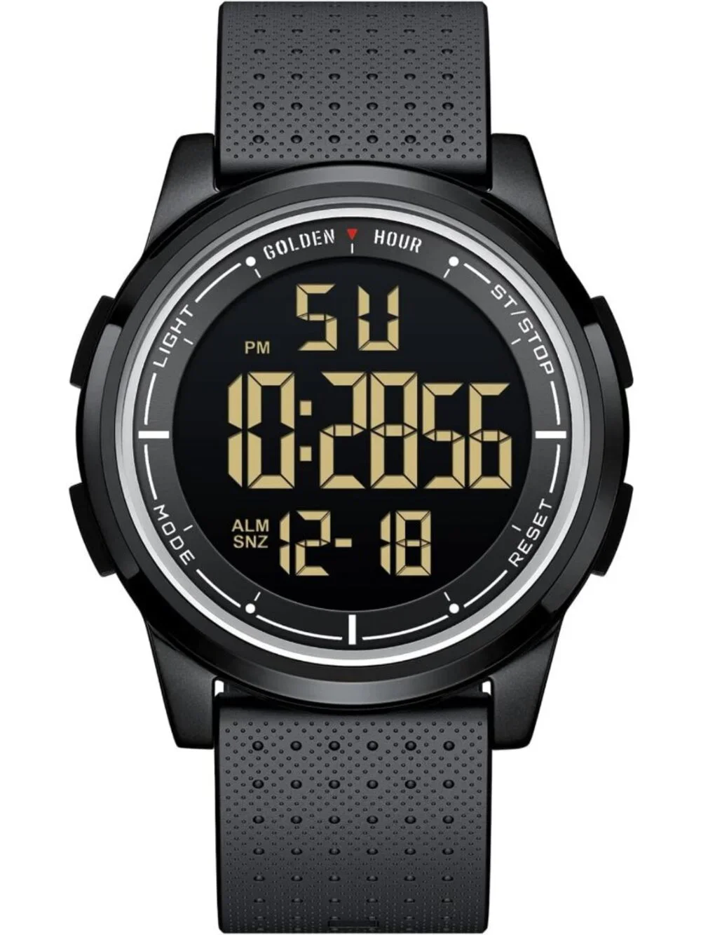 Ultra-Thin Minimalist Waterproof Digital Sports Watch for Men & Women - Rubber